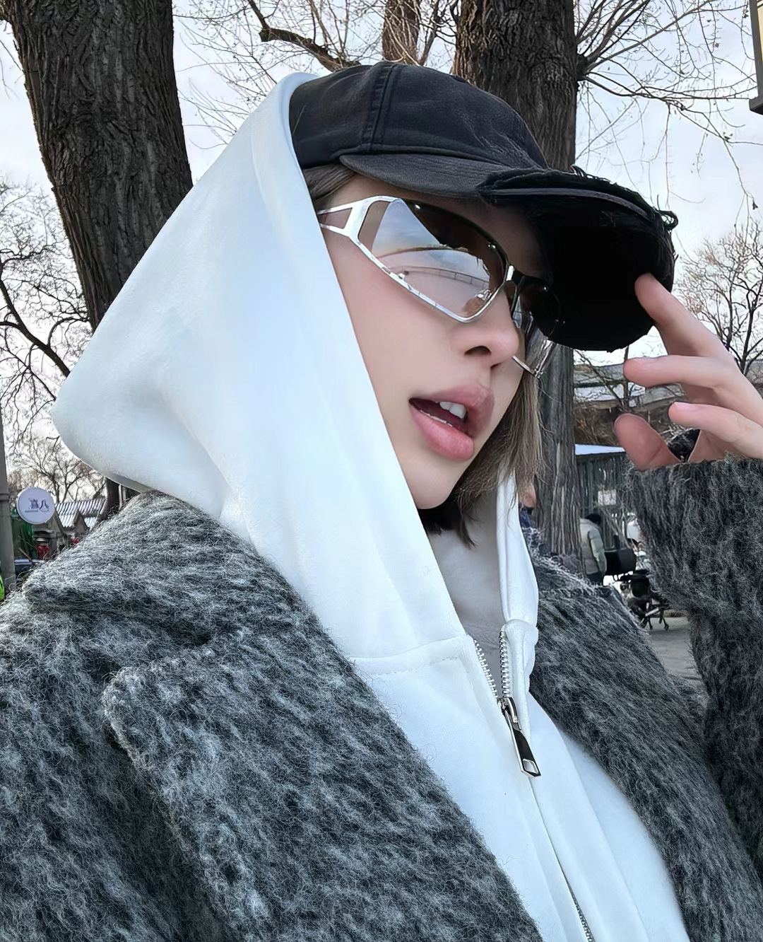 Street Fashion Photography - Fashion Future Technology Y2K Large Frame