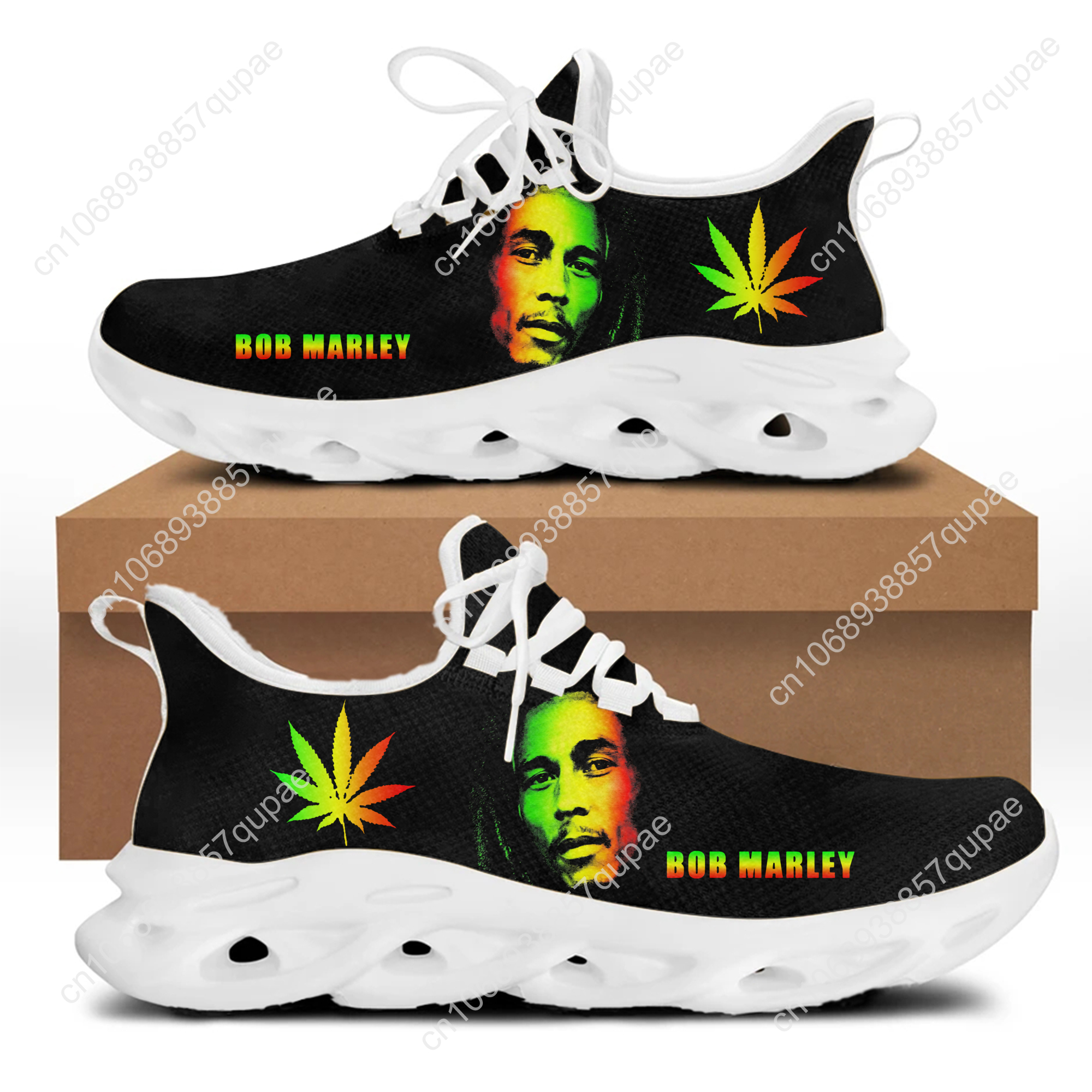Street Fashion Designer - Bob Marley Design Fashion Casual Flat