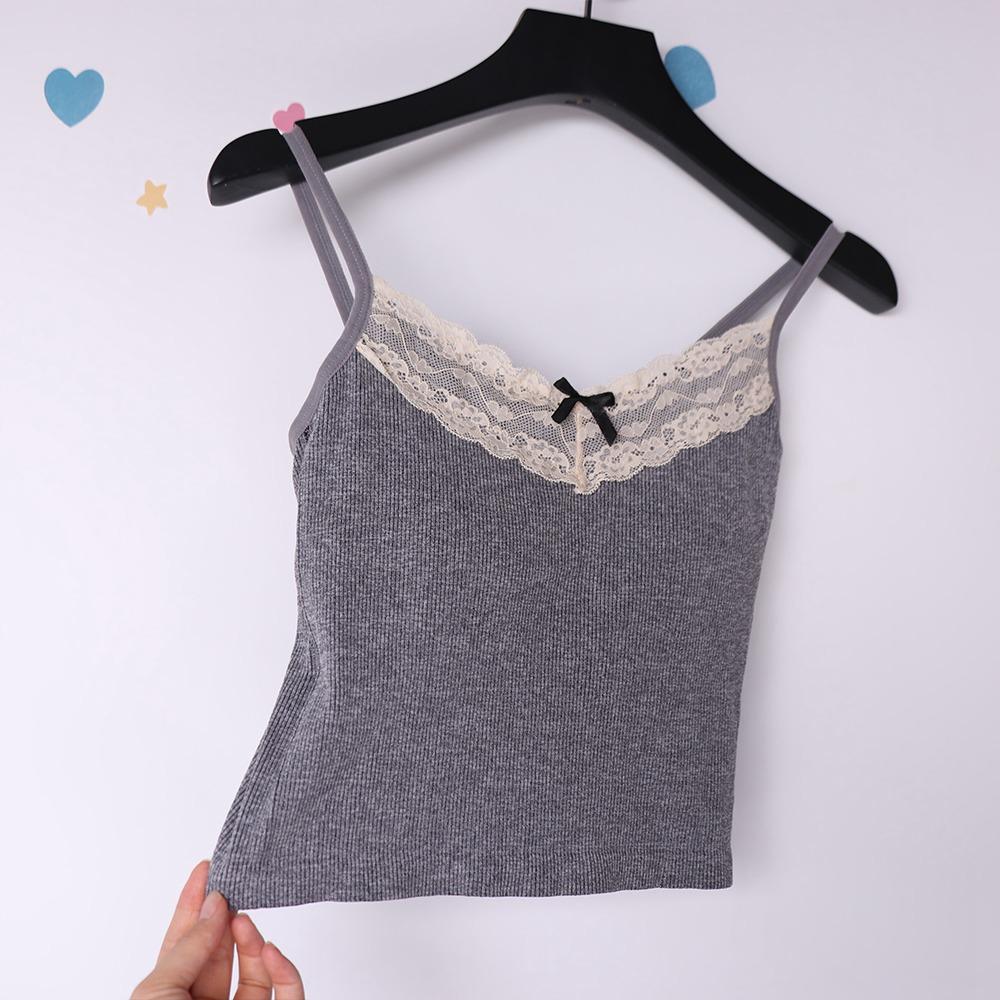 Fashion Lace Bow Vest Camisole – Street Fashion Photographers Bewertung und Preis