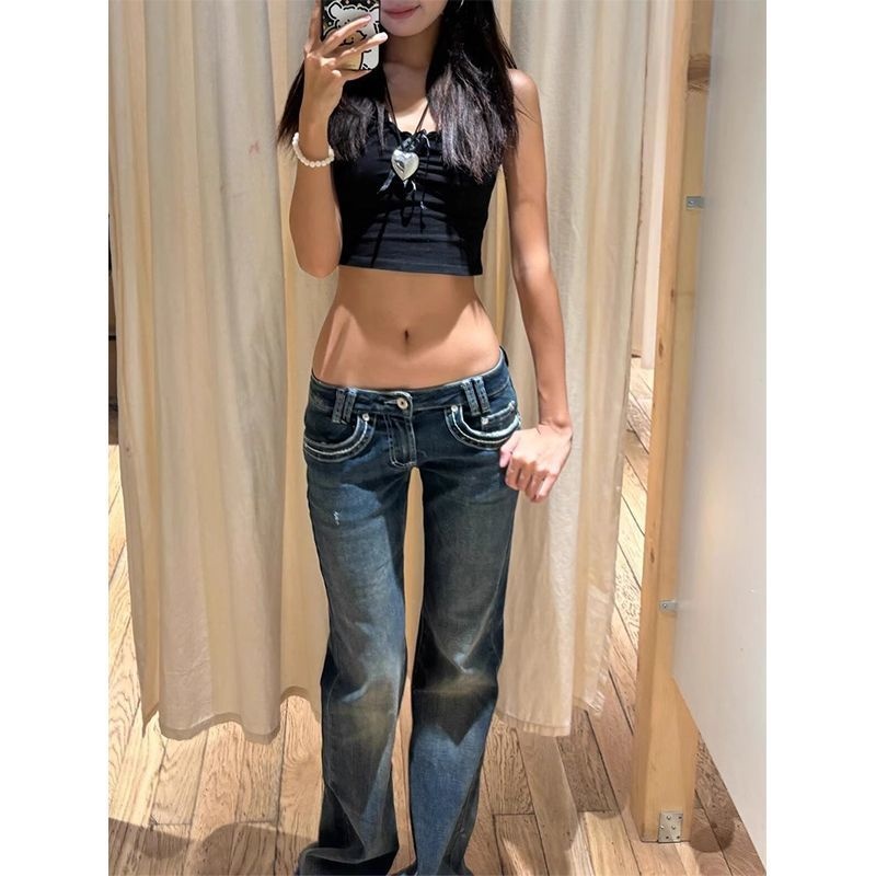 Bootcut Jeans Women Y2K Fashio – Street Fashion Week Bewertung und Preis