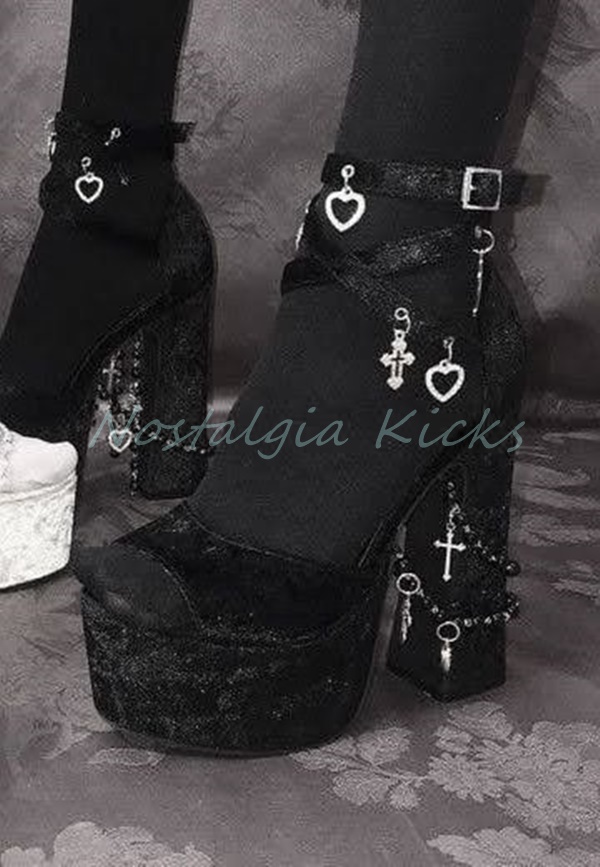 Gothic Black Velvet Platform H – Street Fashion Punk Bewertung und Preis