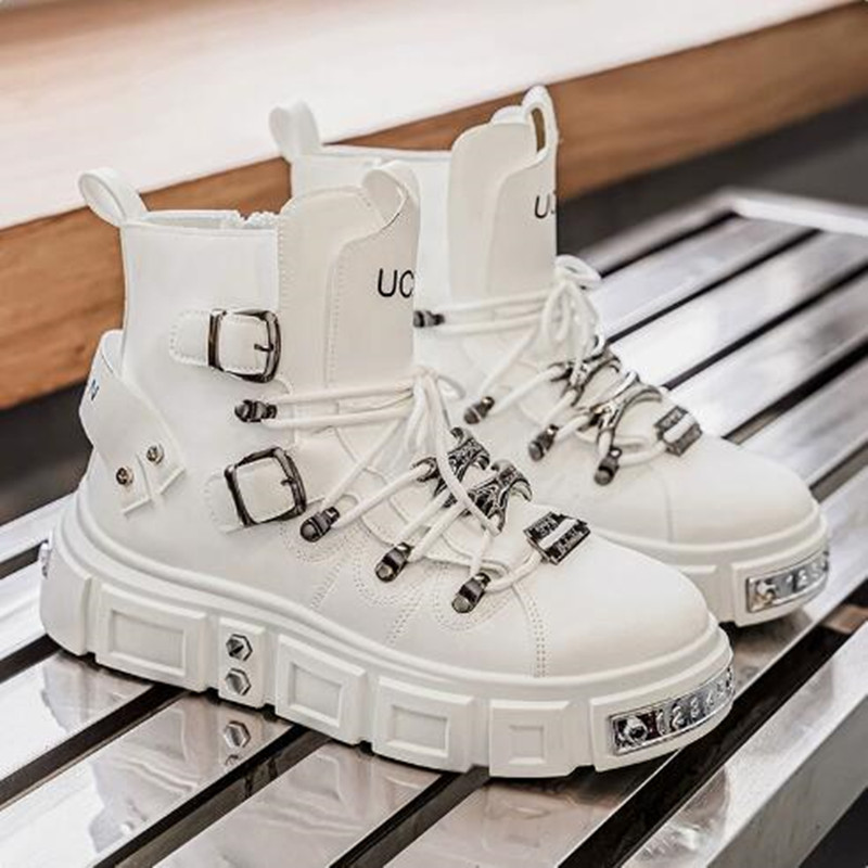 Luxury Rivet Black High top Sn – Street Fashion Designer Bewertung und Preis