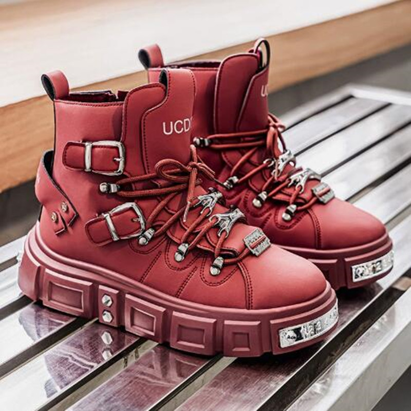 Luxury Rivet Black High top Sn – Street Fashion Designer Bewertung und Preis