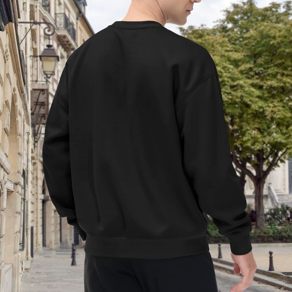 Men's Black Crew Neck Pullover – Street Fashion Osaka Bewertung und Preis