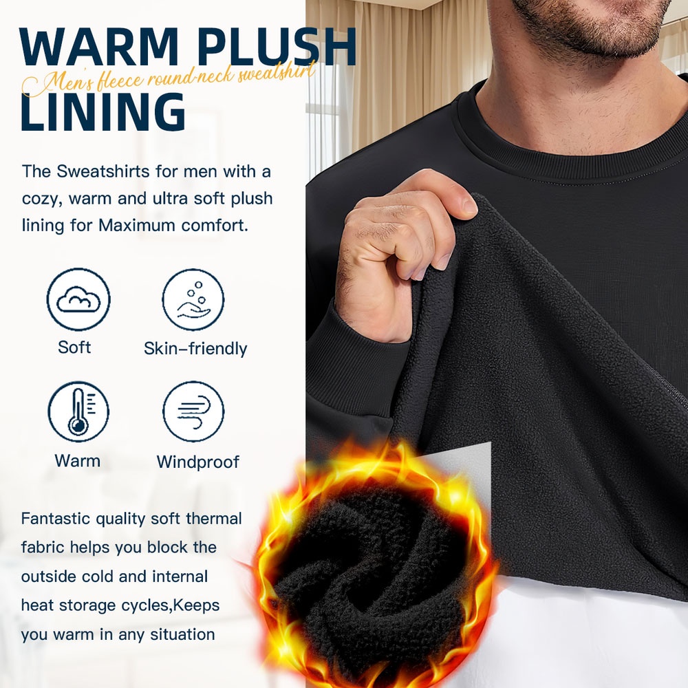 Men's Black Crew Neck Pullover – Street Fashion Osaka Bewertung und Preis