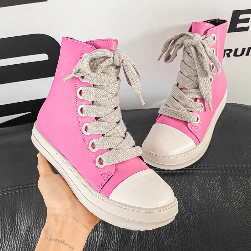 Original Pink Men High-top Sne – Street Fashion Designer Bewertung und Preis
