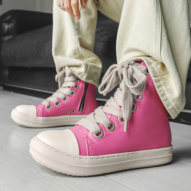 Original Pink Men High-top Sne – Street Fashion Designer Bewertung und Preis