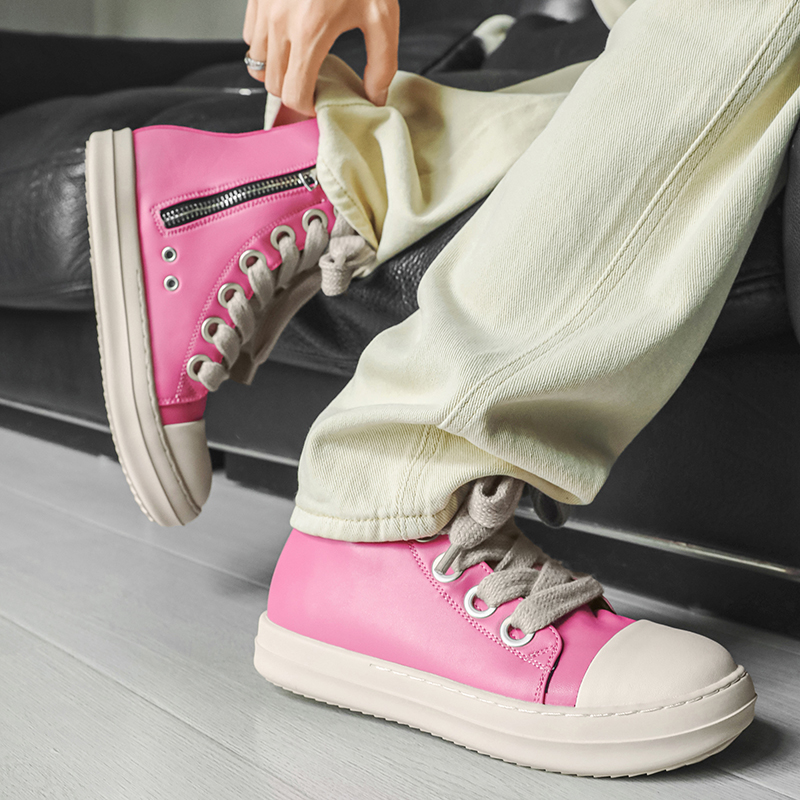 Original Pink Men High-top Sne – Street Fashion Designer Bewertung und Preis