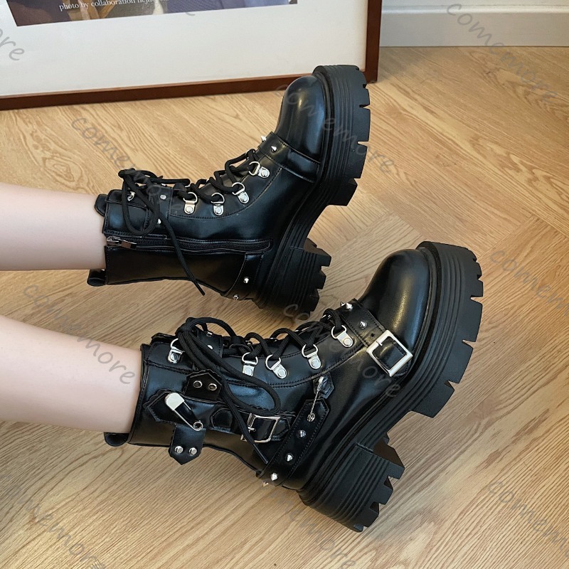 Comemore New Women's Rivet Sho – Street Fashion Punk Bewertung und Preis