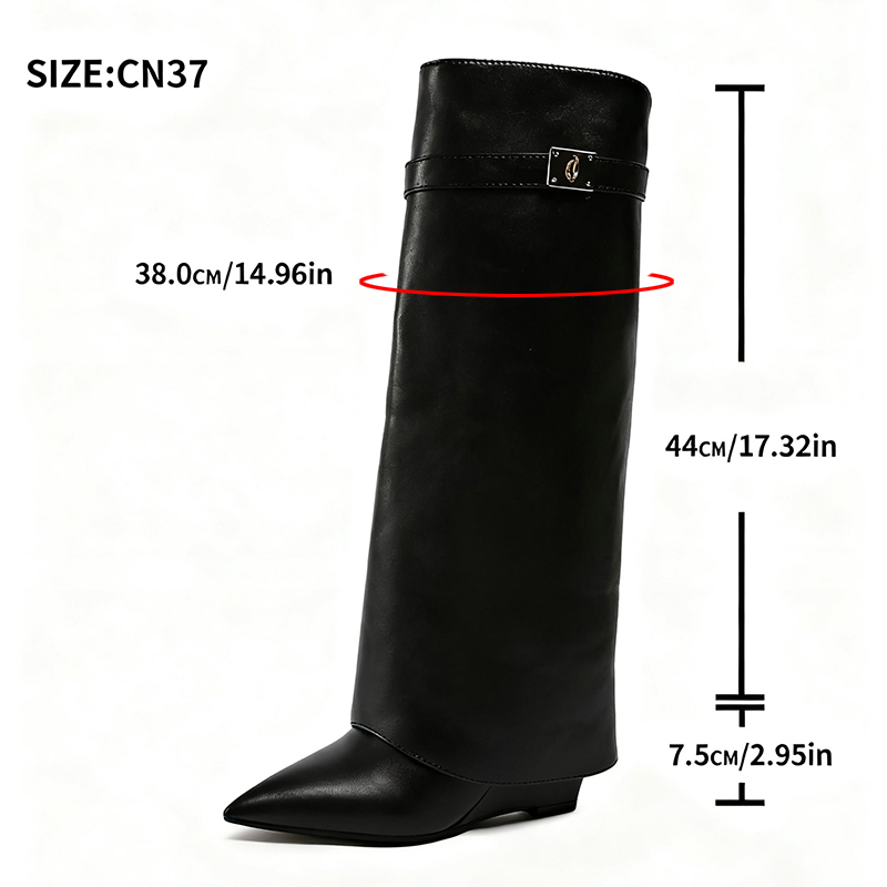 Black Pu Leather Knee High Boo – Street Fashion Punk Bewertung und Preis