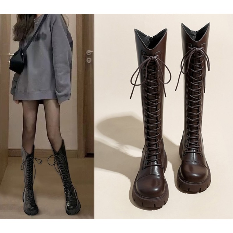 Winter Platform Cross Lace Up  – Street Fashion Female Bewertung und Preis