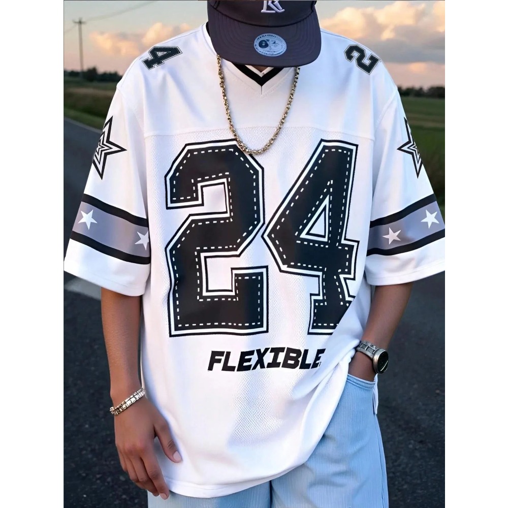 2026 Summer New Men's V-Neck T – Street Fashion For 2026 Bewertung und Preis