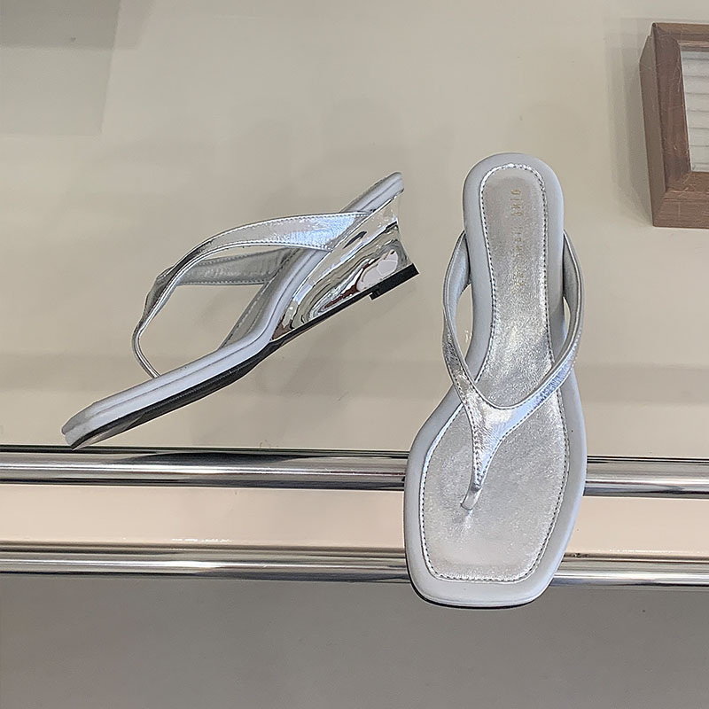 Silver Fashion Square Toe Wedg – Street Fashion Female Bewertung und Preis