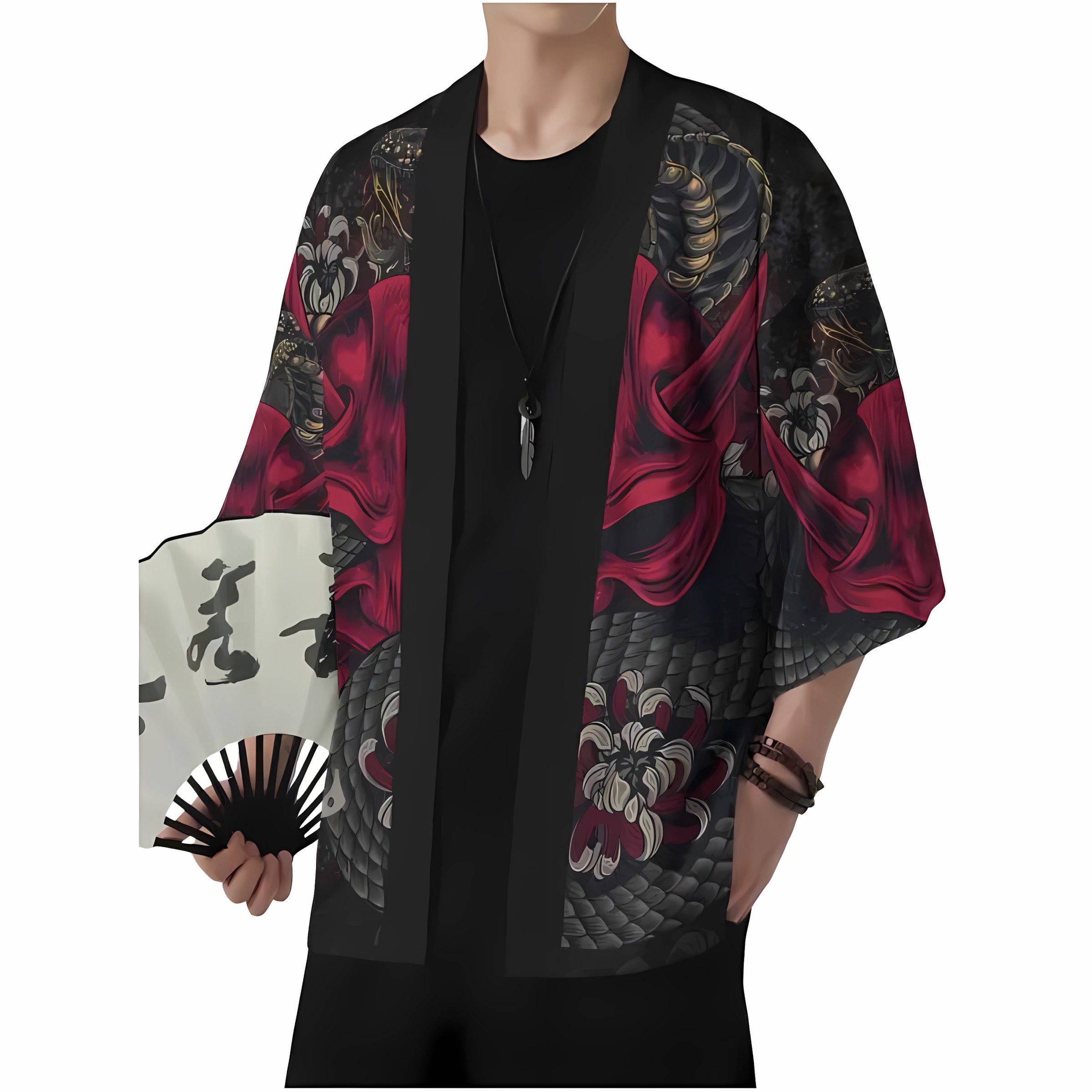 2026 Summer New Men's Kimono w – Street Fashion Kimono Bewertung und Preis