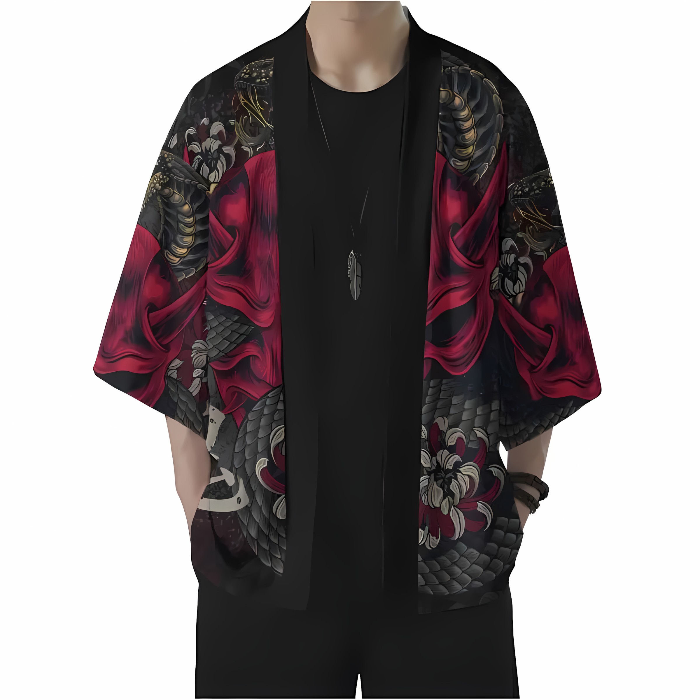 2026 Summer New Men's Kimono w – Street Fashion Kimono Bewertung und Preis