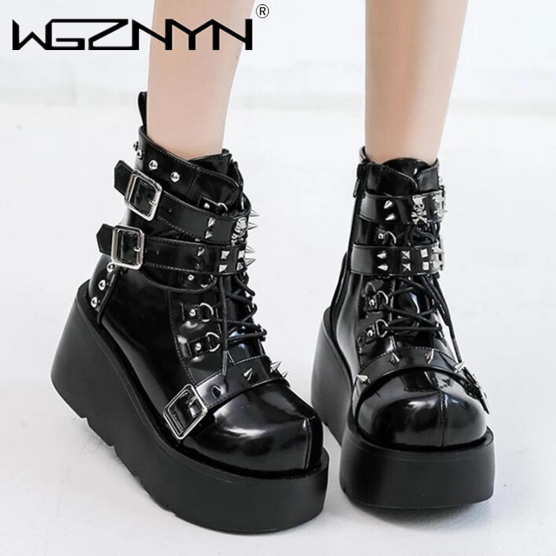NEW Ladies Wedges High Heels B – Street Fashion Punk Bewertung und Preis