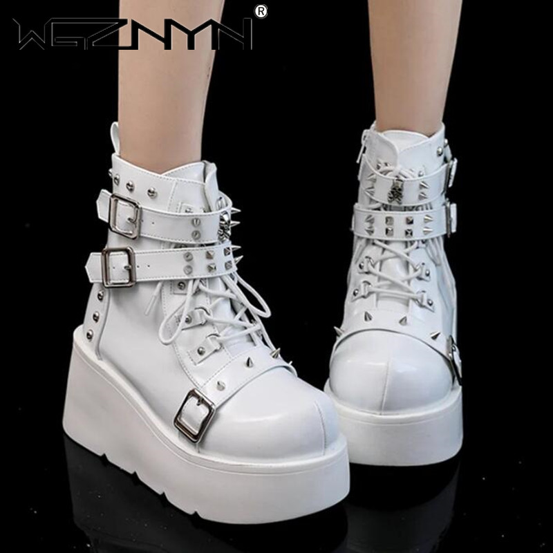 NEW Ladies Wedges High Heels B – Street Fashion Punk Bewertung und Preis