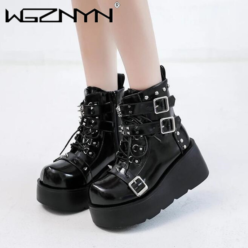 NEW Ladies Wedges High Heels B – Street Fashion Punk Bewertung und Preis