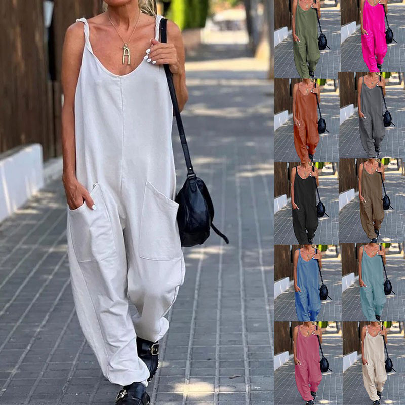 Jumpsuit Women's Solid Color L – Street Fashion England Bewertung und Preis