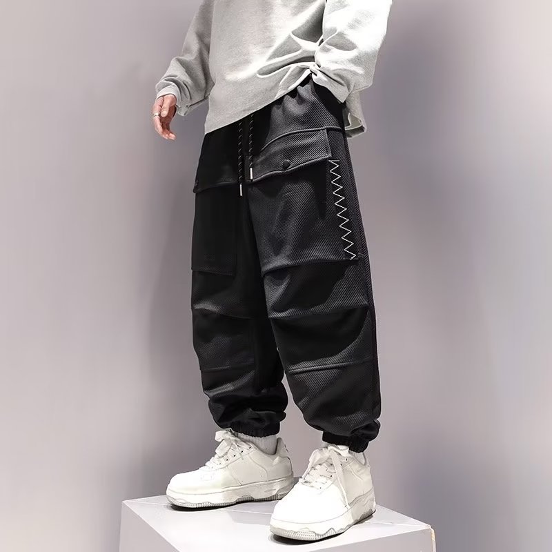 Korean Cargo Pants Men Japanes – Street Fashion Kpop Bewertung und Preis