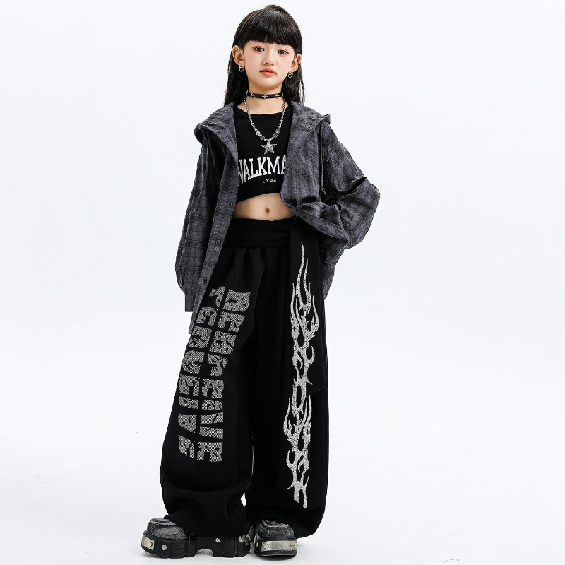 Girls Jazz Dance Costumes Hood – Street Fashion Kpop Bewertung und Preis