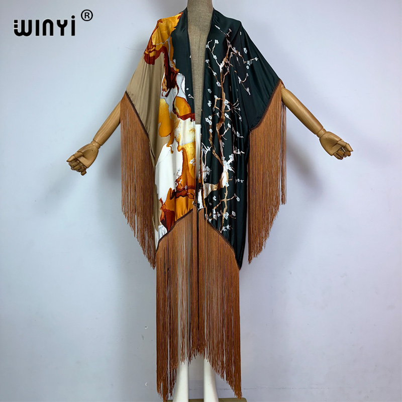WINYI tassels kimono cover-up  – Street Fashion Kimono Bewertung und Preis