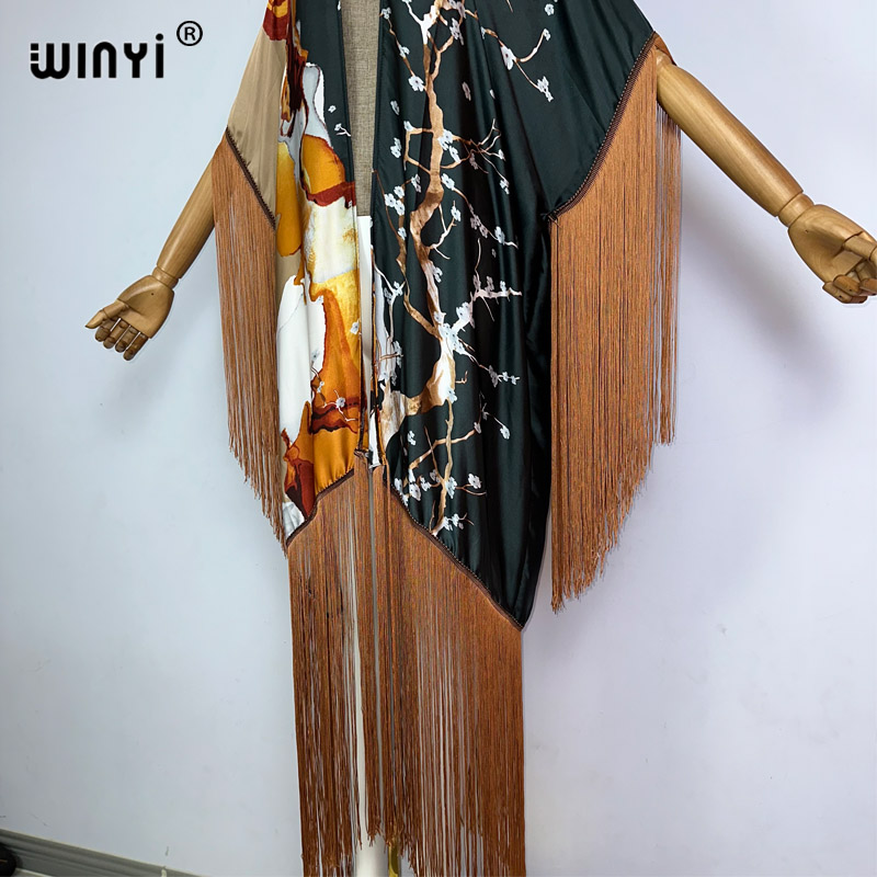WINYI tassels kimono cover-up  – Street Fashion Kimono Bewertung und Preis