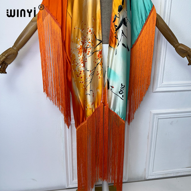 WINYI tassels kimono cover-up  – Street Fashion Kimono Bewertung und Preis
