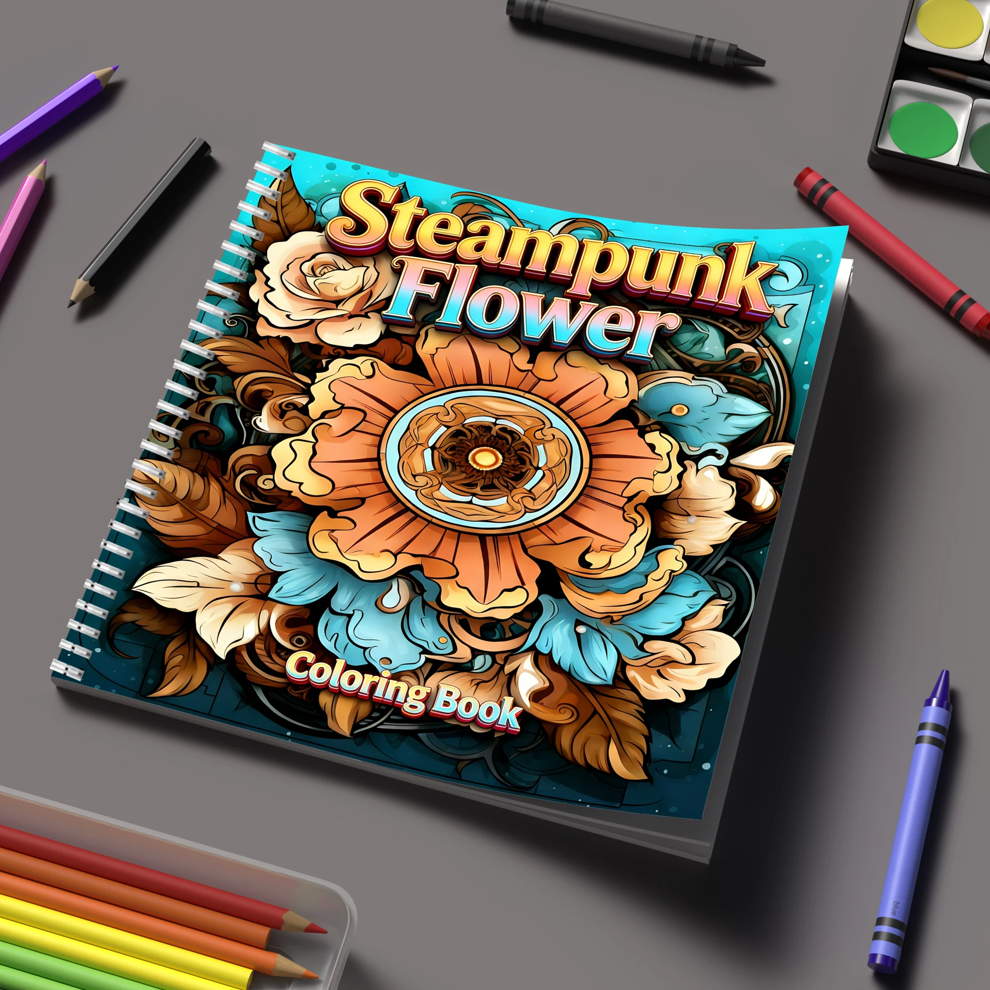 Coloring Book Steampunk Flower – Street Fashion Punk Bewertung und Preis