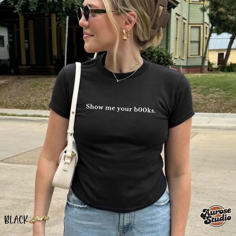 Show Me Your B00ks Letter Prin – Street Fashion Show Bewertung und Preis