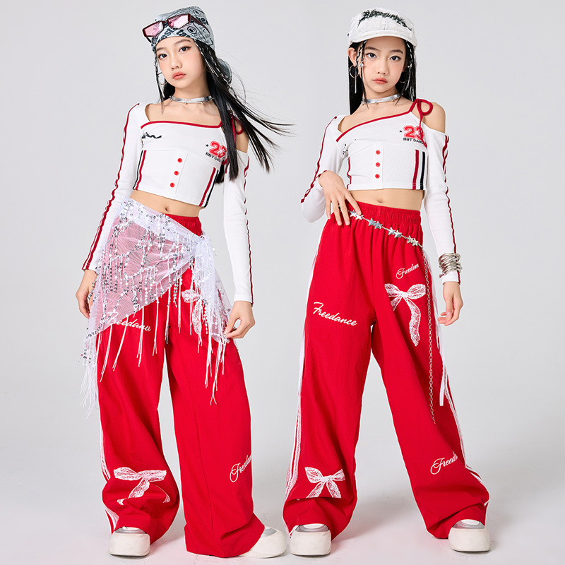 Girls Hip Hop Clothes White To – Street Fashion Kpop Bewertung und Preis