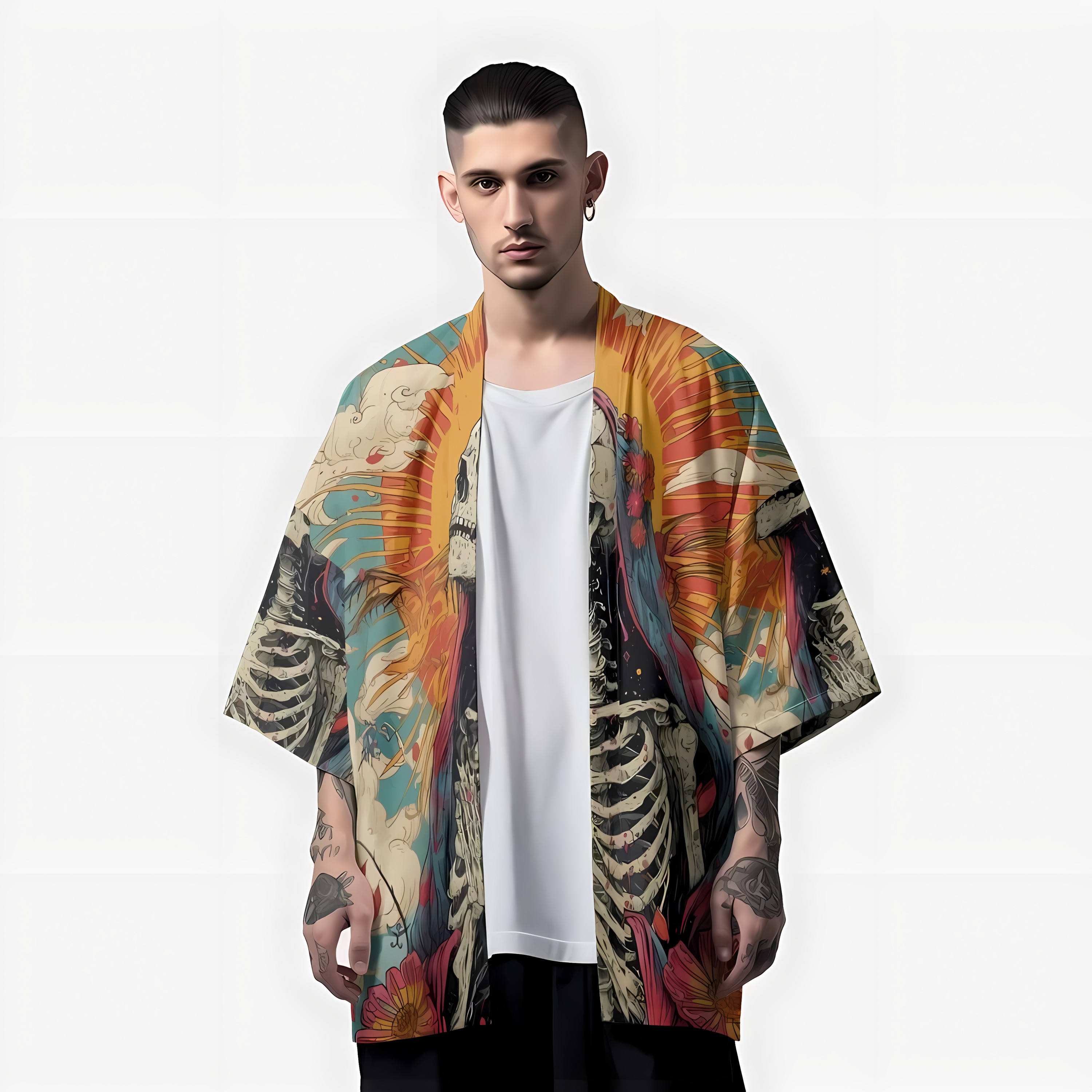 2026 Summer New Men's Kimono w – Street Fashion Kimono Bewertung und Preis