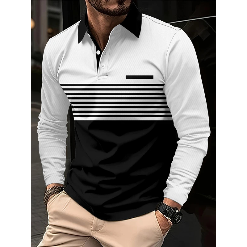 Striped pattern printed polo s – Street Fashion England Bewertung und Preis
