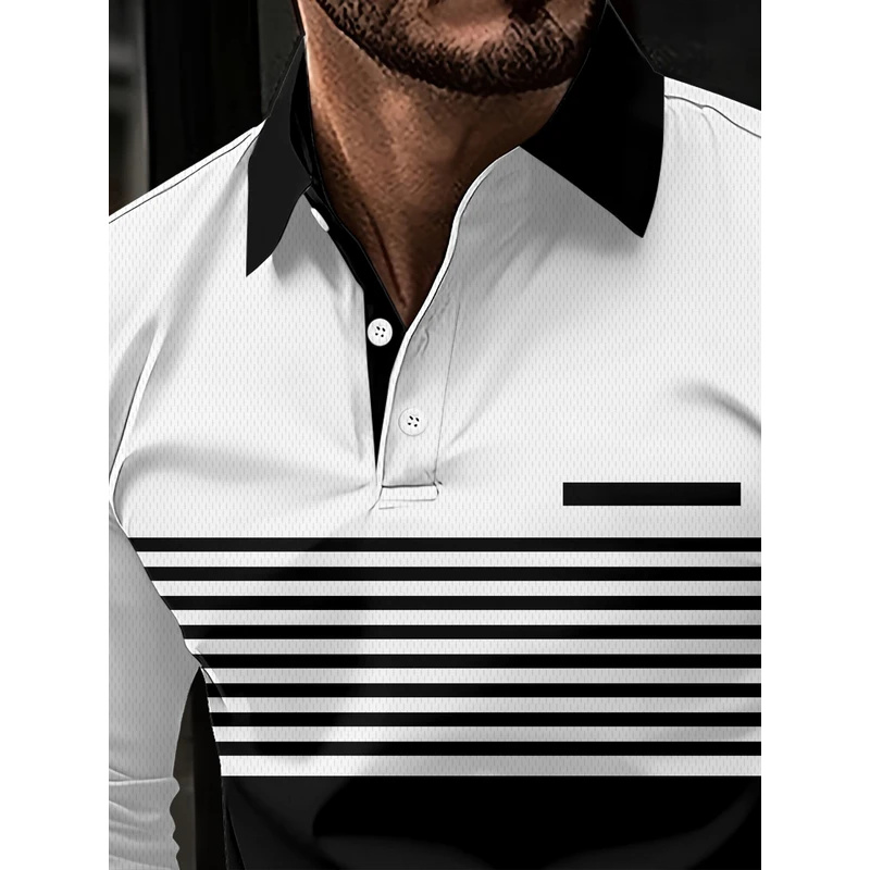 Striped pattern printed polo s – Street Fashion England Bewertung und Preis