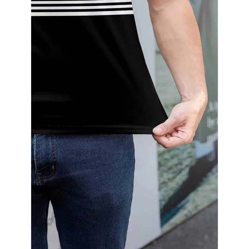 Striped pattern printed polo s – Street Fashion England Bewertung und Preis