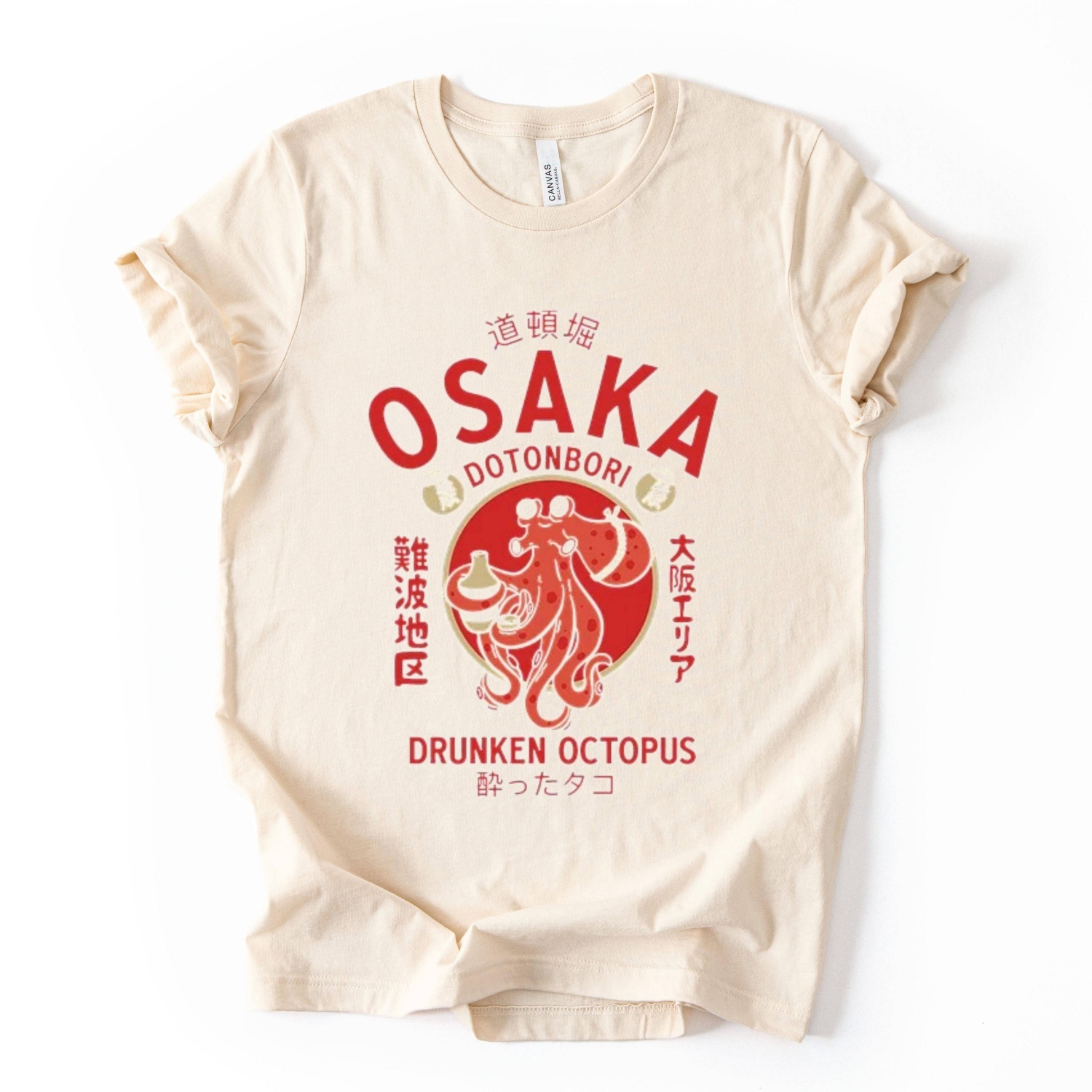 Osaka Octopus Graphic Tee,Japa – Street Fashion Osaka Bewertung und Preis