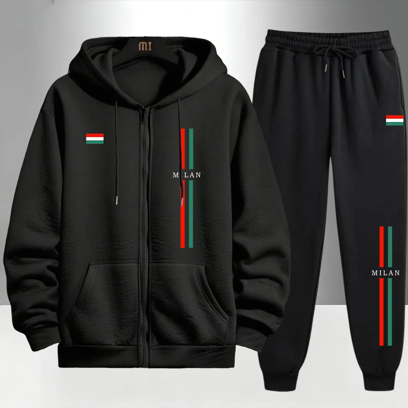 2026 Italy Printed Men's Set Z – Street Fashion Outfit Bewertung und Preis