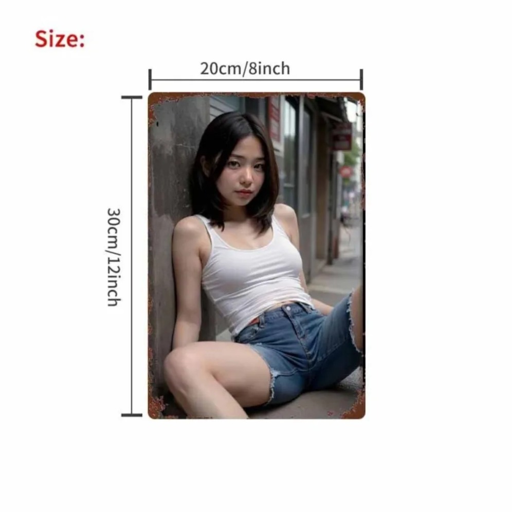 New Trendy HD Metal Wall Art - – Asian Street Fashion Girls Bewertung und Preis