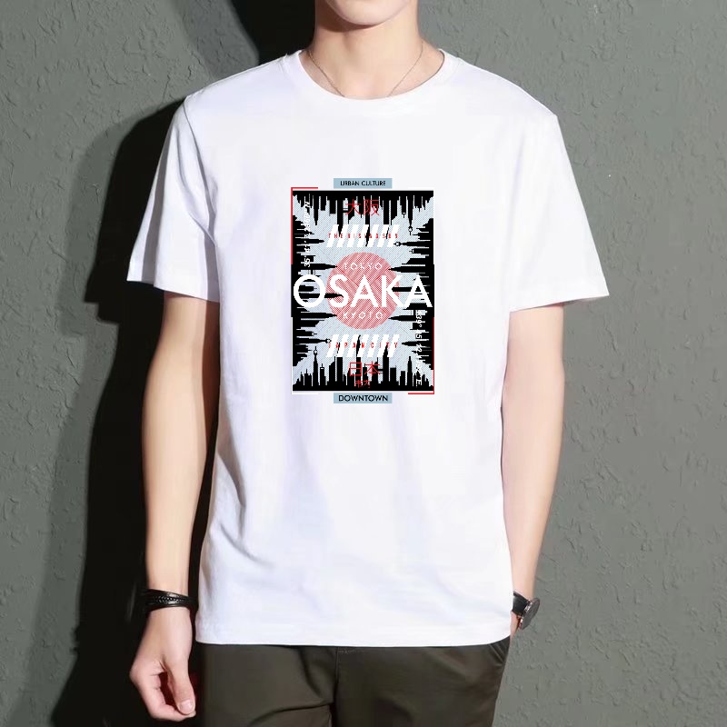 Men's Black Round-Neck Short-S – Street Fashion Osaka Bewertung und Preis