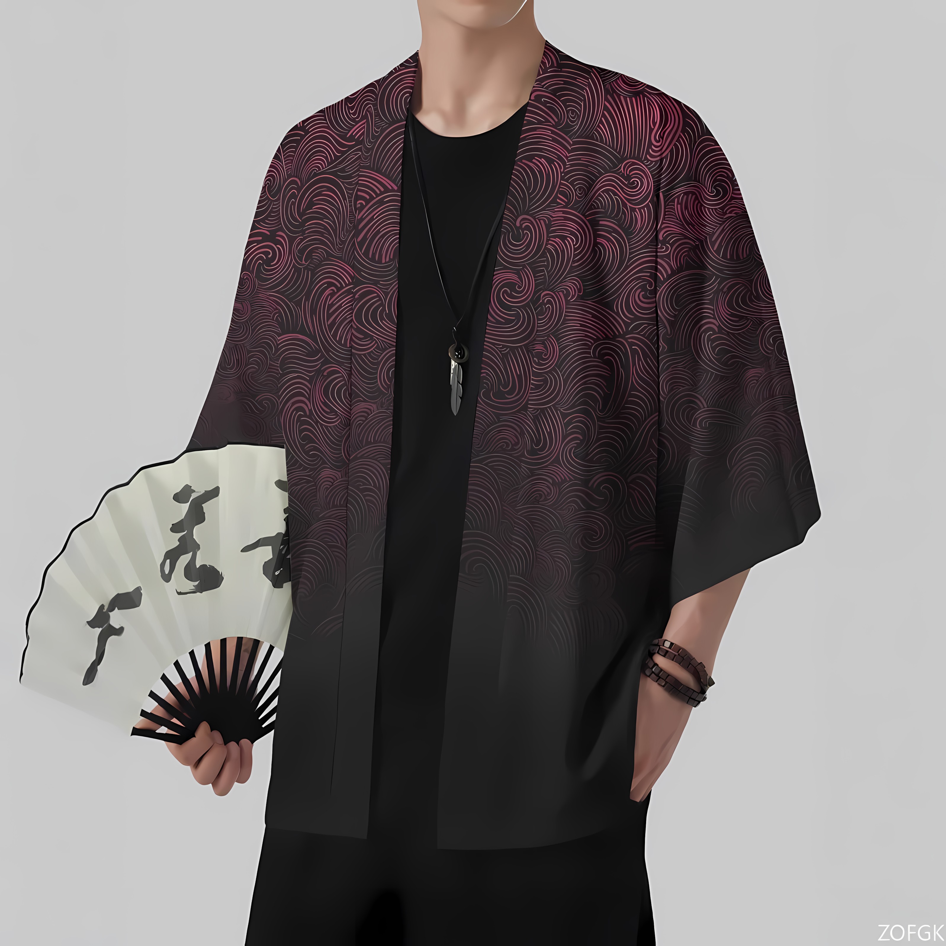 2026 Summer New Men's Kimono w – Street Fashion Kimono Bewertung und Preis