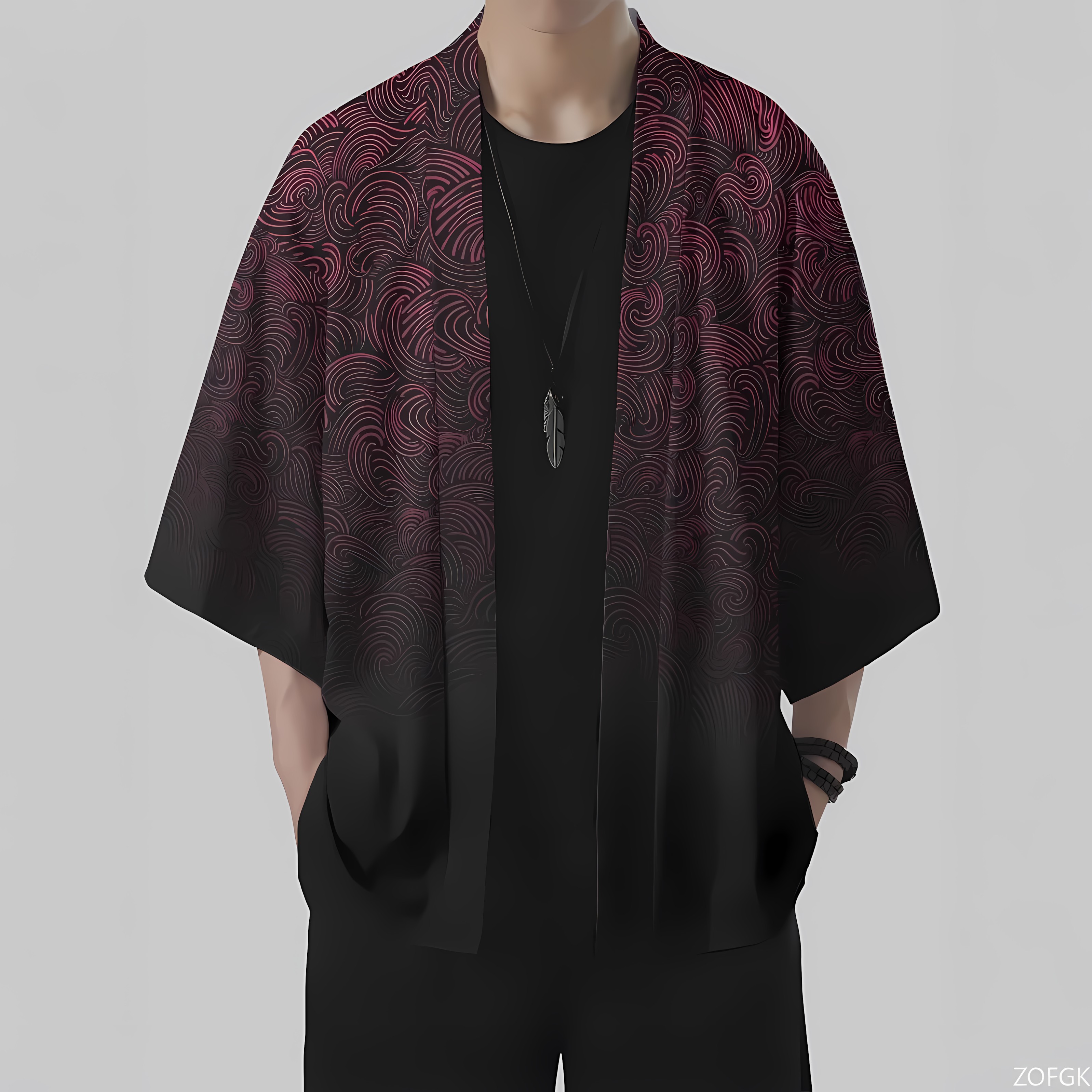 2026 Summer New Men's Kimono w – Street Fashion Kimono Bewertung und Preis