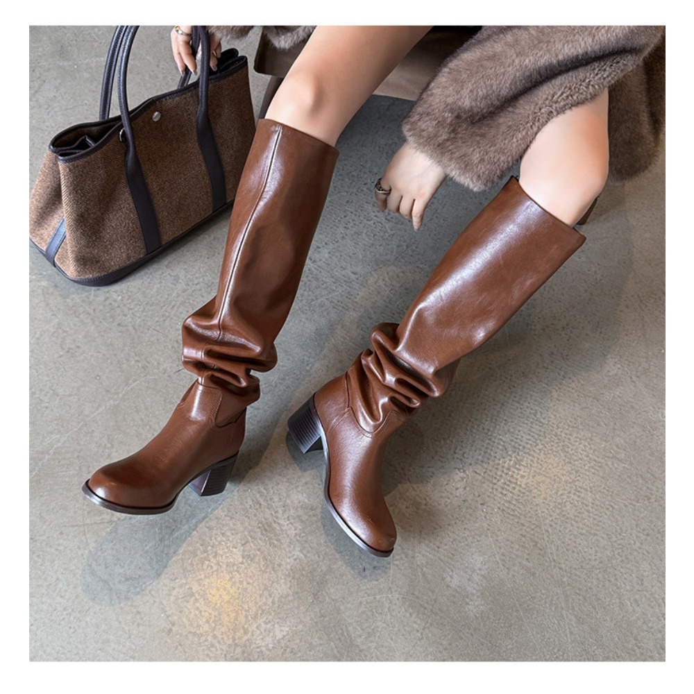 Knee High Heels Women Boots Le – Street Fashion Designer Bewertung und Preis