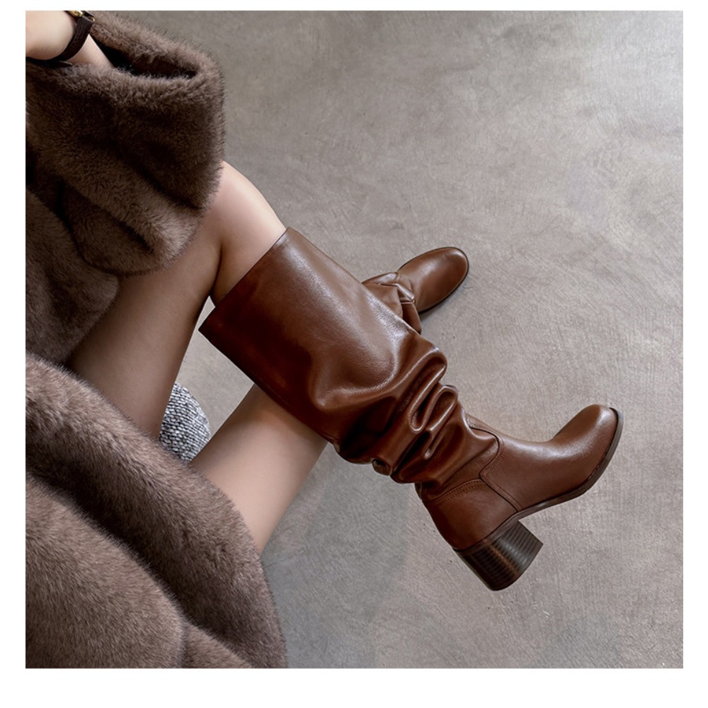 Knee High Heels Women Boots Le – Street Fashion Designer Bewertung und Preis