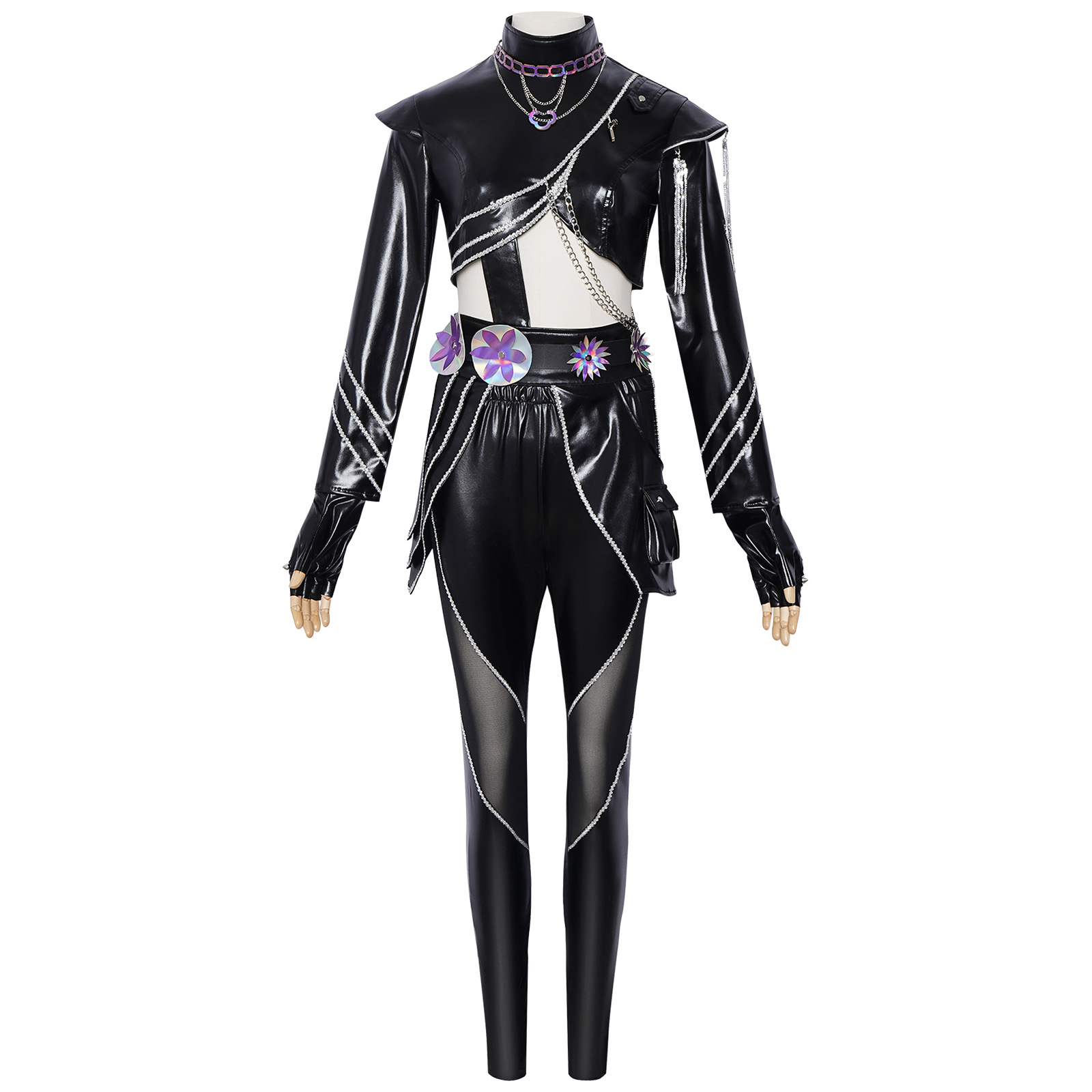 Kpop Outfits Women Black Purpl – Street Fashion Kpop Bewertung und Preis