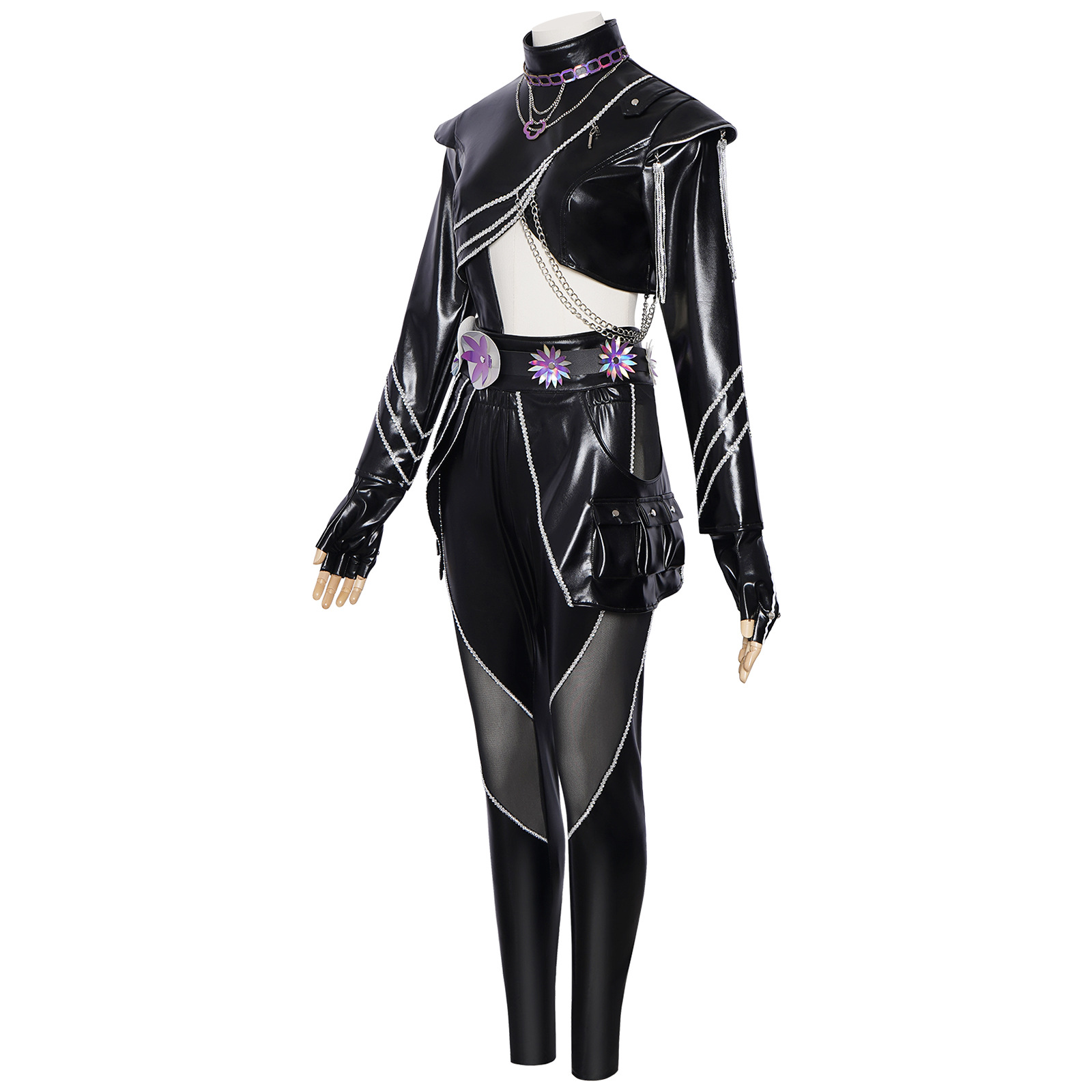 Kpop Outfits Women Black Purpl – Street Fashion Kpop Bewertung und Preis